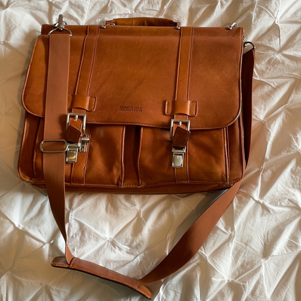 Kenneth Cole Reaction Briefcase Orange/Brown
